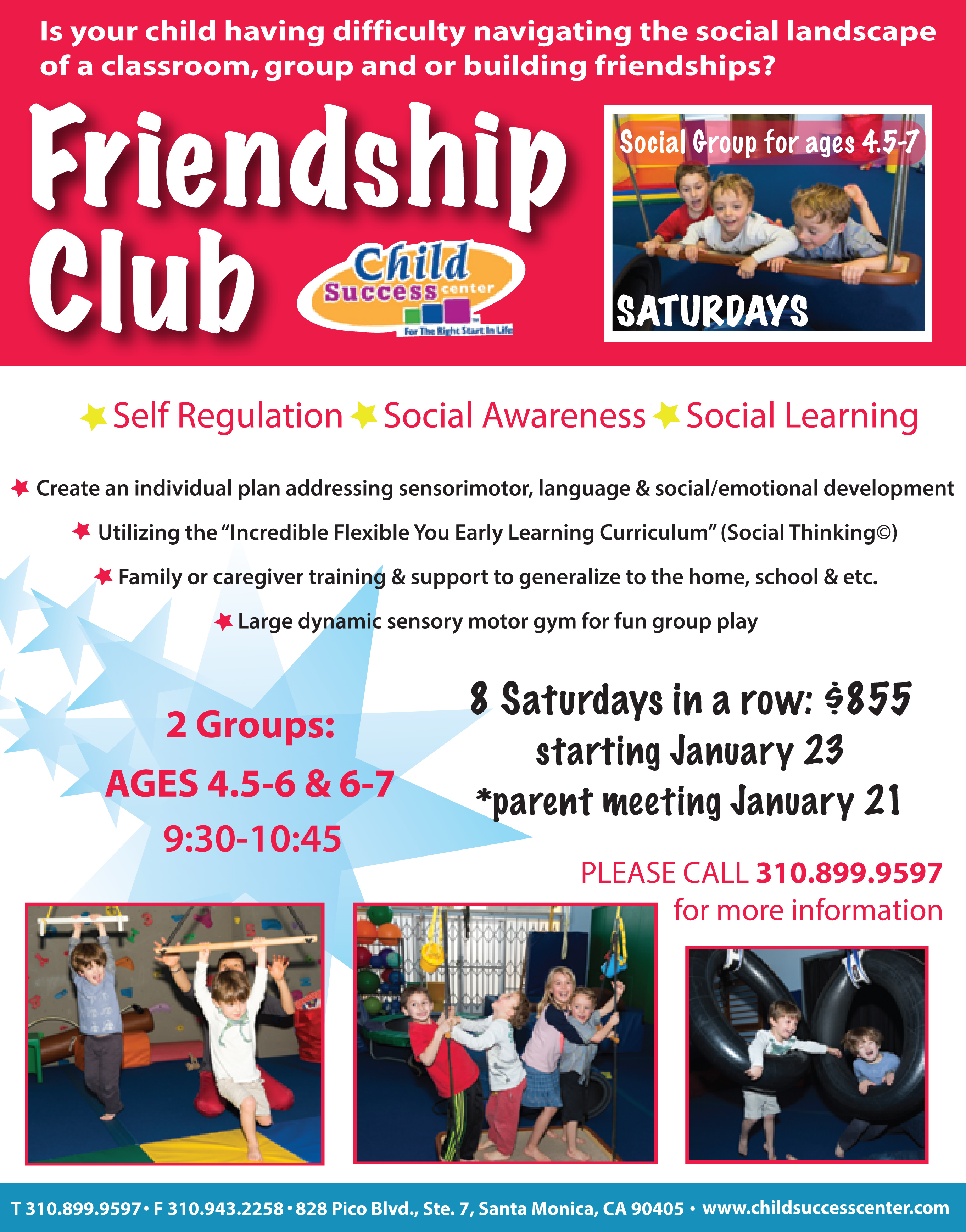 Child Success Center Friendship Club - Winter 2016 Session